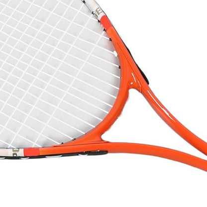27 Inch Tennis Racket for Adults Teens, Aluminum Alloy Nylon Recreational Tennis Racquet with Comfort Grip and Racket Bag for Beginner Intermediate Players - color: Red