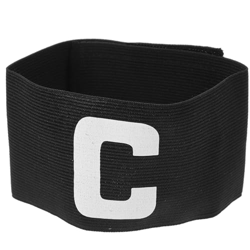 NOLITOY Soccer Captain Armband Football Bands for Adult Youth, Adjustable Soccer Rugby Basketball Player Bands 5. 31 Inch - color: Black