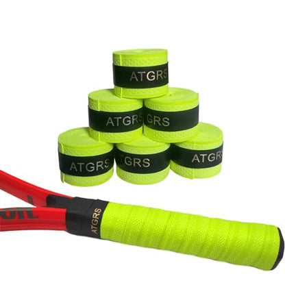 Tennis Grip Tennis Racket Grip Tape Absorbent Anti-Slip Tennis Overgrip for Tennis Badminton Pickleball Racquet Handle Overgrips and Overwraps, Embossed Surface - color: 6 Bright Green Gips