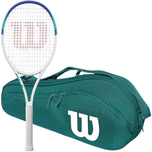 Wilson Six Two Tennis Racquet Bundled with a Wilson Advantage 2.5 Tennis Bag or Backpack - color: Green Racquet Holder Bag, size: 4 3/8" Grip