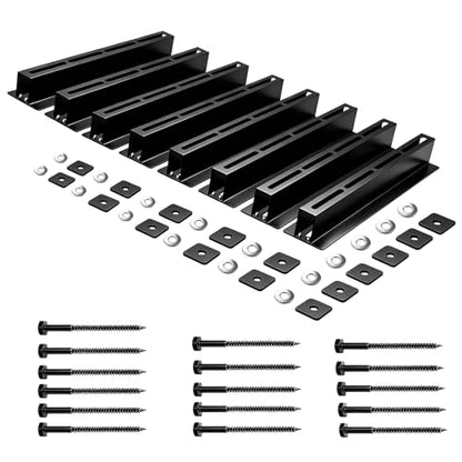 Heavy Duty Garage Ceiling Storage Rack System, Overhead Bin Slide Track Rails for 7 Bins (8 Pack), Adjustable Tote Hanger, 176 Lbs Capacity Steel - size: 8 Pack