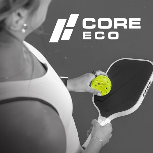CORE Pickleball-ECO Ball | Outdoor Pickleball Balls - Official Ball-Pickleball World Cup & USAPA Tournament Approved - Durable, Regulation Size - High Visibility Neon, 3 Balls