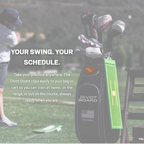 Divot Board Golf Training Aid – Instant Feedback for Swing Path, Low Point & Impact | Improve Ball Striking Indoors or Outdoors | Golf Swing Trainer for Home Practice & Consistent Contact