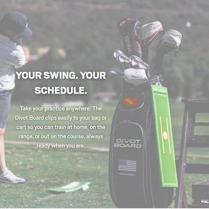Divot Board Golf Training Aid – Instant Feedback for Swing Path, Low Point & Impact | Improve Ball Striking Indoors or Outdoors | Golf Swing Trainer for Home Practice & Consistent Contact