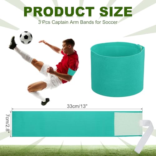 PATIKIL Soccer Captain Armband, Captain Arm Bands for Soccer Elastic Captain Arm Band Sports Captain Armbands - color: Lake Blue