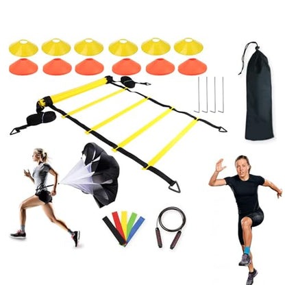 Speed Training Practice Poles - Adjustable Soccer Practice Poles, Professional Speed Trainings Gear | Foldable Sports Agility Set, Multi Sport Training Poles for Athletes, Kids, Adults - color: Package 5