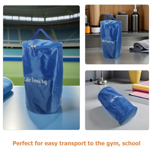 Yardwe 2pcs Portable Pingpong Ball Storage Bag Table Tennis Ball Organizer Oxford Cloth Zipper Carry Pouch Holder Organizer For Training Sports Party Outdoor Baseball Lacrosse