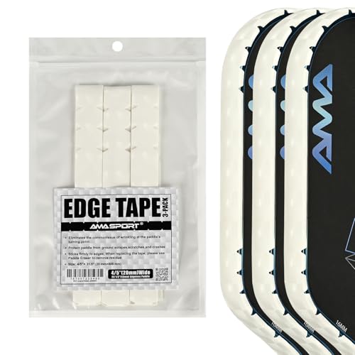 PICKLETECH Pickleball Paddle Protection Tape - Paddle Head Edge Guard - Racket Edge Protection Tape -Fit Perfectly Curved Edge -No Wrinkling - color: White Grid, size: Width 20mm