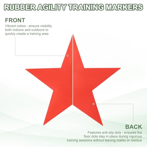 Spot Markers, Star Arrow Poly Spot Marker for Agility Training Floor Dots Non-Slip PE Equipment