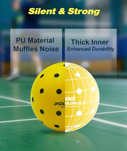 Indoor Pickleball Balls, 6 PCS Quiet Pickleballs, Foam Pickleball for Indoor & Outdoor Practice, Noise Reducing Soft Pickle Balls for All Ground Surfaces