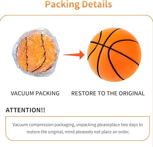 Silent Basketball Size 7 Upgrade Dribble Dream Silent Basket Ball,24cm Dribbling Indoor Soft No Noise Foam Basketball Indoor Training Ball for Kids.