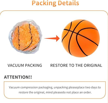 Silent Basketball Size 7 Upgrade Dribble Dream Silent Basket Ball,24cm Dribbling Indoor Soft No Noise Foam Basketball Indoor Training Ball for Kids.