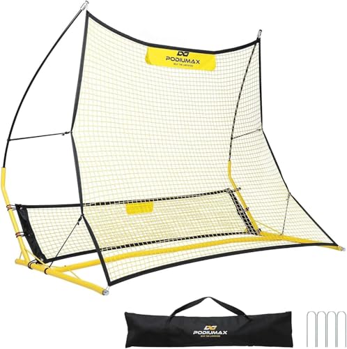 Upgraded Portable Soccer Trainer, 2 in 1 Soccer Rebounder Net
