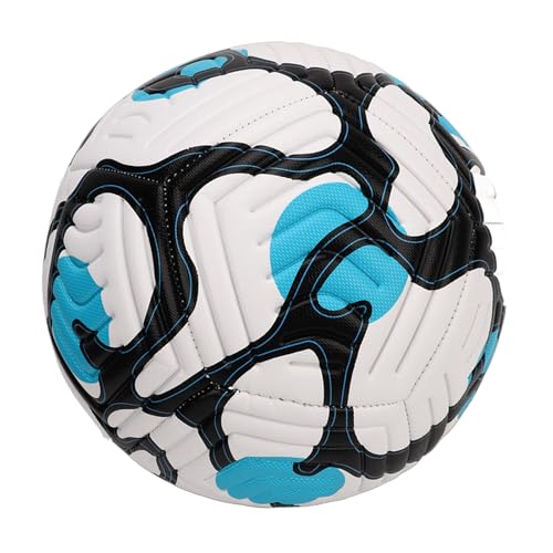 Soccer Indentation Adult Training SoccerStandard English Football for Soccer Games and Practice - ，High Elasticity - color: Blue