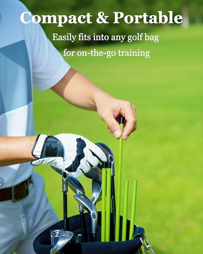 Golf Alignment Sticks and Angle Holder Kit, Golf Training Aid Angle Adjustable, Golf Swing Trainer Golf Accessories and Swing Aiming, Putting Aids, Golf Gifts Accessories for Beginner Men Women Father