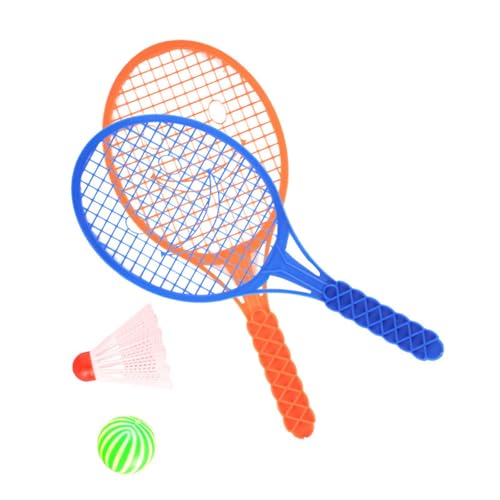 Tennis & Badminton Set with Ergonomic Grip, Indoor Outdoor Play for Motor Skills Development Badminton Racket Kindergarten Toy