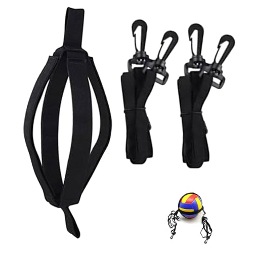 Totority 1set Portable Volleyball Spike Trainer Volleyball Practice Strap for Hitting Serving Setting Skills Enhancement for Boys and Girls Beginners