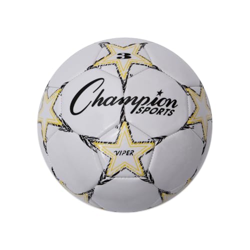 Champion Sports Viper Soccer Ball – TPU Soft-Touch Training Ball in Sizes 3,4,5 for Indoor/Outdoor Play - style: Size 3