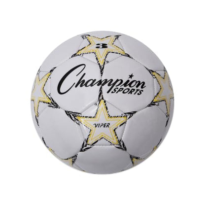 Champion Sports Viper Soccer Ball – TPU Soft-Touch Training Ball in Sizes 3,4,5 for Indoor/Outdoor Play
