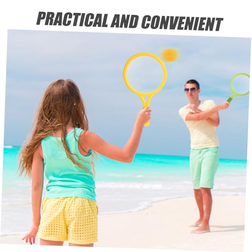 BESPORTBLE Tennis Racket Kit with Plastic Rackets and Ball Lightweight Handle Design for Outdoor Catch Game for Boys and Portable Childrens Sports Gift