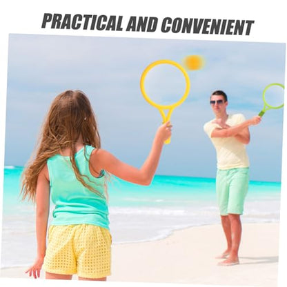 BESPORTBLE Tennis Racket Kit with Plastic Rackets and Ball Lightweight Handle Design for Outdoor Catch Game for Boys and Portable Childrens Sports Gift