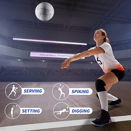 Vefungyan Volleyball Training Equipment Aid - Volleyball Solo Serving, Setting, Spiking Arm Swing Returns Practicing System and Finger Protectors for Beginners & Pro Volleyball Gift Set