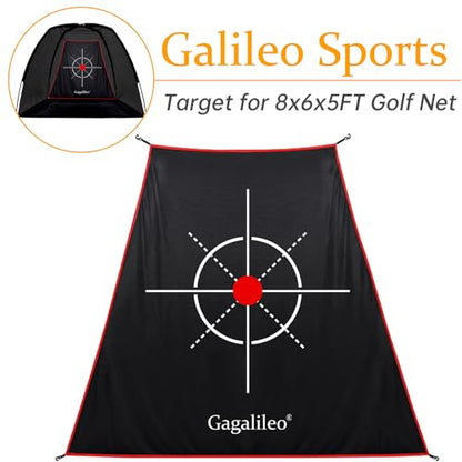 Gagalileo Golf Target Cloth: Protective Net Portable Easy Setup with S-Hooks & Ropes Indoor Outdoor Practice All Golfers Training Accuracy for Backyard Garage