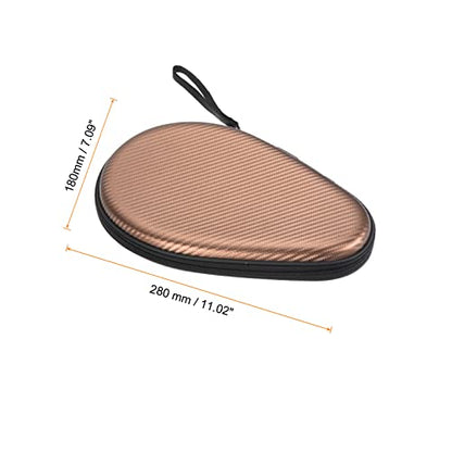 PATIKIL Table Tennis Racket Case Ping Pong Paddle Case Hard Cover Container Bag Gourd Shape, for Sports Accessories - color: Brown