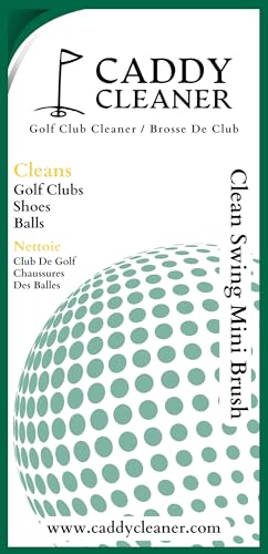 Clean Swing Mini Brush – Golf Club Cleaner with Magnetic Clip, Dual-Sided Brush | Golf Accessories for Men, Best Golf Gift | Caddy Cleaner - color: Masters Green