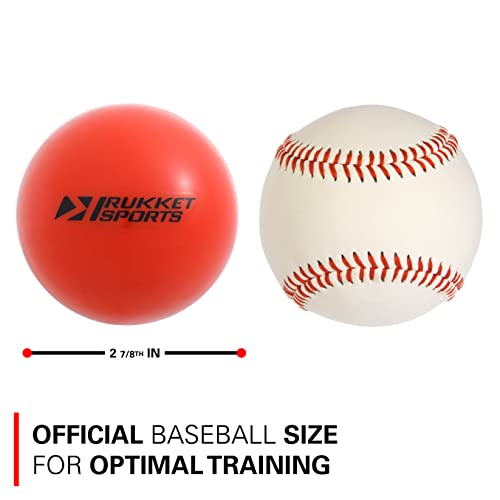 Rukket Pure Power Weighted Baseball/Softball Heavy Training Balls (1 Pound, 2 7/8-inch), Practice Hitting, Batting and Pitching with Complete Control, Choose 15-Pack, 9-Pack, 3-Pack, OR Bucket Holder