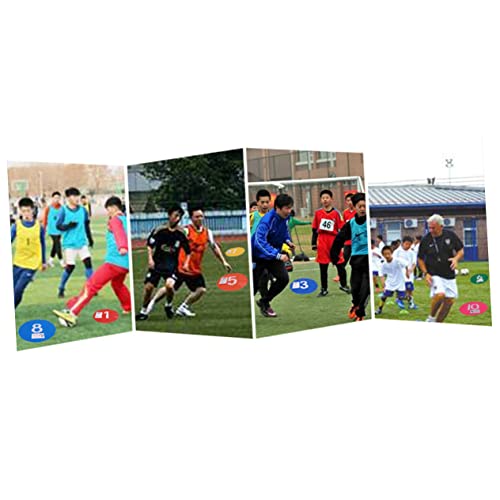 KICHOUSE 10pcs Printed Soccer Training Markers Markers for Football Drills Agility Use Roadblock Plates