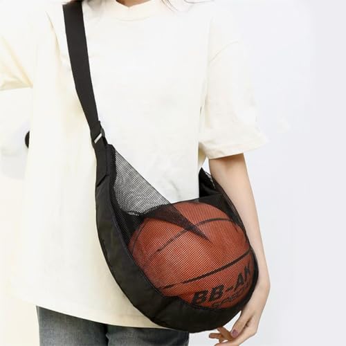 Oxford Cloth Basketball Training Net Bag Side Carry Single Football Net Pouches Soccer Volleyball Storage Bag Training Backpacks