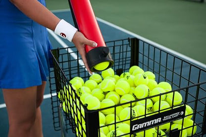 GAMMA Sports Pressureless Tennis-Balls with Mesh Tennis-Ball Bag 10 Pack
