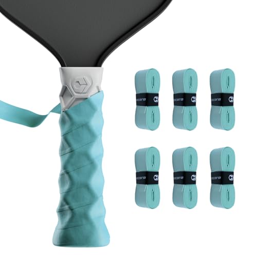 Hesacore Hesatac Overgrip Tape – for Pickleball, Padel & Tennis – Made for Hesacore Grips – Sweat Absorbing, Soft, Anti-Slip, Stretchable Overgrip - color: Turquoise, size: 6-Pack