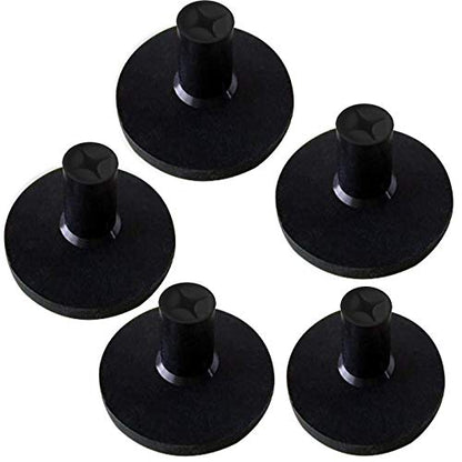 FINGER TEN Golf Rubber Tee Driving Range Value 5 Pack for Indoor Outdoor Practice Mat, Tee Adaptor Size 1.5’’ 2.0’’White Black Tee Holder Set for Hitting Mats - style: Black 5 Pack All 1.5''