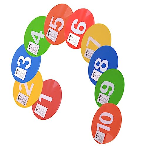 10Pcs Reusable Soccer Training Markers Durable Roadblock Plates for Sports for Agility Drills and Gym Class Activities