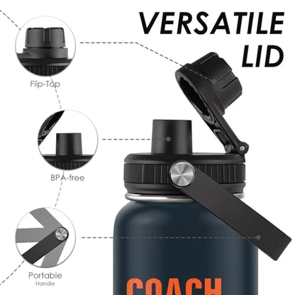 Coach Gifts - 32 Oz Coach Nutriton Facts Water Bottle, The Man The Myth The Legend - Christmas Birthday Cheer Coachs Gifts, Soccer Softball Basketball Swim Coachs Appreciation Gift for Him - color: Coach
