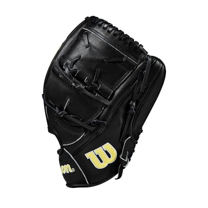 Wilson 2024 Classics Series A2000 Baseball Gloves - color: Black/Yellow, size: Pitcher - 12"