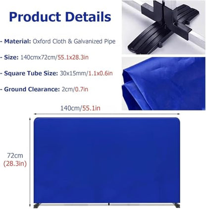 The Movable Ping Pong Ball Baffle,Portable Table Tennis Baffle Barrier Ping Pong Field Fence Surround Block for Quicker Easier Ball Pick Up, Court Training Home Use，（Blue-140x72cm，4 Pieces） - size: 4 pieces