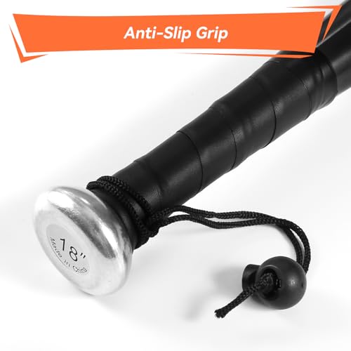 KRUI Aluminum Baseball Bat, 18 Inch Self Defense Bat, Lightweight Bat for Tire Checker, Fish, Keeps in Home, Car, Backpack for Self Defense - color: Black