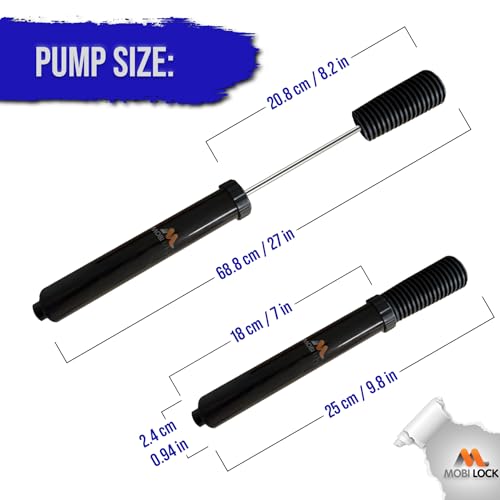 Mobi Lock Ball Pump Inflation Needle - Stainless Steel Air Pump Needles - Ideal for Blowing Up Football, Basketball, Volleyball, and All Other Sports Balls - size: Ball Pump Double Action