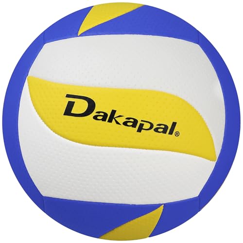 Dakapal Soft Volleyball Official Size 7 Volleyballs Ball Lightweight Volleyball for Youth Beginners Training Outdoor Indoor (0.26-0.29LBS with Pump