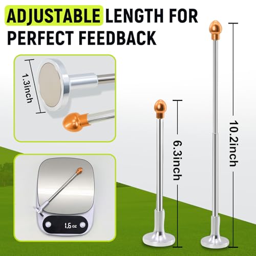 THE GOLFER STORE Golf Alignment Rods, Golf Club Alignment Stick Corrector Magnetic Golf Swing Trainer Aid Help Visualize and Align Your Golf Shot Length Adjustments