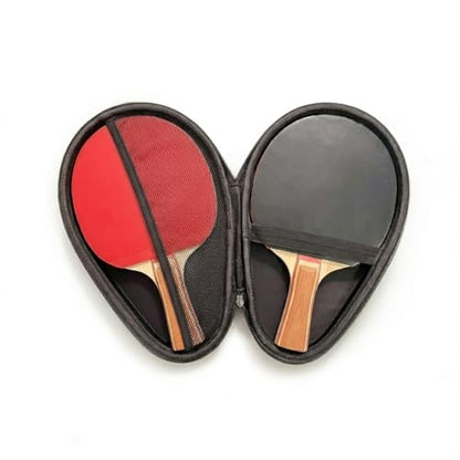 Colorful Table Tennis Racket Cover Ping Pong Paddle Bag Table Tennis Racket Case - color: Black for 2 rackets