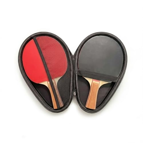 Colorful Table Tennis Racket Cover Ping Pong Paddle Bag Table Tennis Racket Case - color: Brown for 2 rackets
