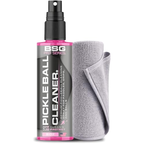 Pickleball Paddle Cleaner, Grip & Paddle Reset Spray, Erase Dirt & Grime, Improve Accuracy, Remove Sweat and Scum | 8 floz - size: 1-Pack (Pink)