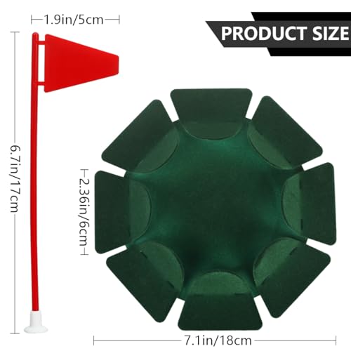 HOW TRUE 2 PCS All-Direction Golf Putting Cup Golf Practice Hole Cup Surface Flocking for Office Indoor Outdoor Practicing