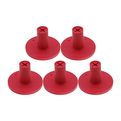 Golf Rubber Tee Holder Set for Golf Driving Range Tee Practice Tool Pack of 5 - color: Red