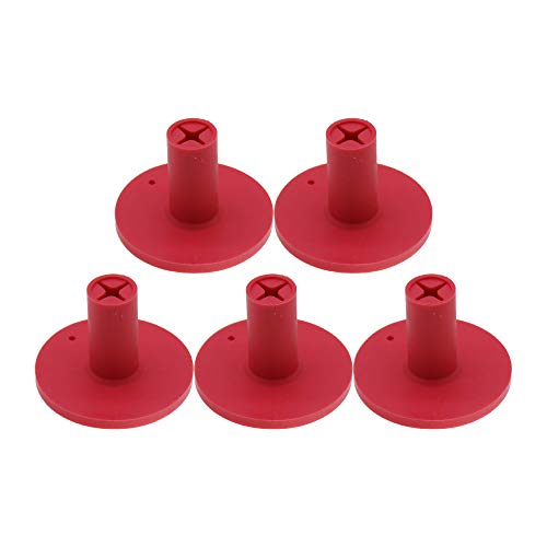 Golf Rubber Tee Holder Set for Golf Driving Range Tee Practice Tool Pack of 5 - color: Red