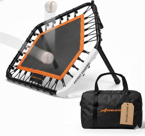 ACELETIQS Volleyball Rebounder Net, Soccer Rebounder, Lacrosse Rebounder, Baseball Rebounder Net | Improve Pitching and Fielding Training, Spiking, Passing and Shooting Skills - color: Baseball Rebounder